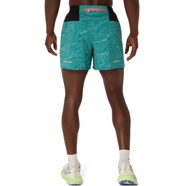 Asics Fujitrail Printed 5in Shorts - Rainy Lake