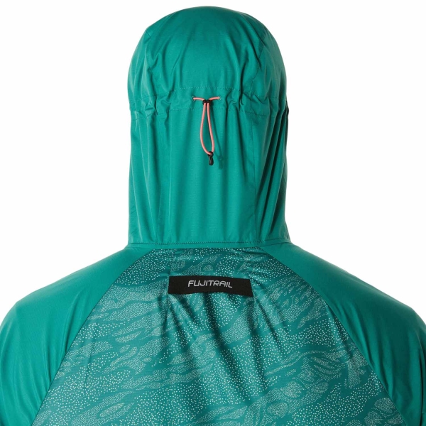 Asics Fujitrail Windbreaker Giacca - Rainy Lake/Birch
