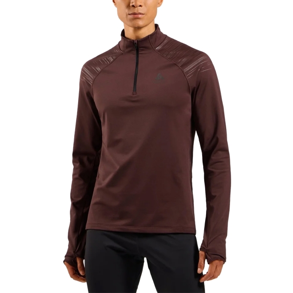 Maglia Running Uomo Odlo Odlo Axalp Ceramiwarm Maglia  Fudge  Fudge 