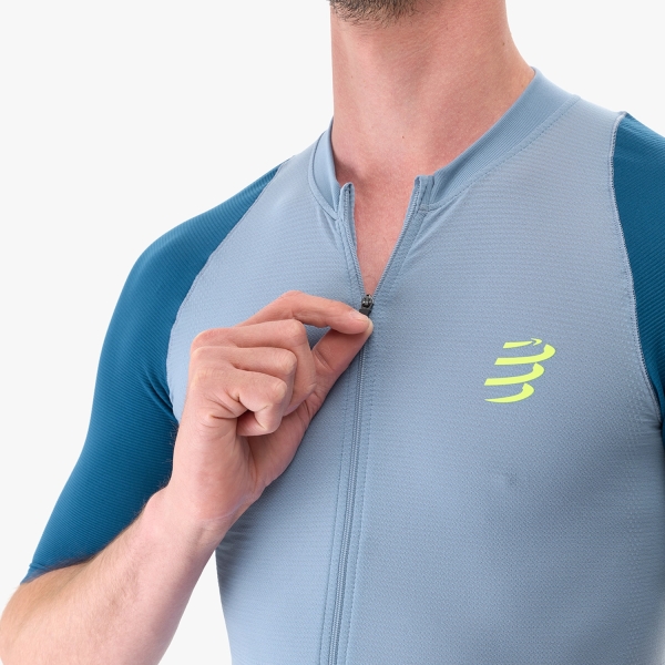 Compressport Postural Maglietta - Denim/Poseidon