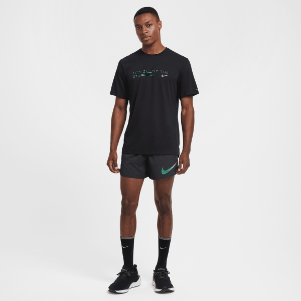 Nike Stride Kipchoge 5in Shorts - Black/Stadium Green