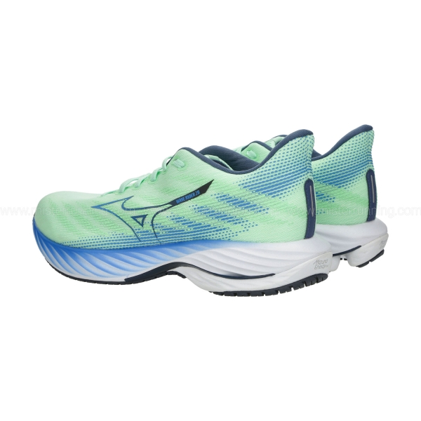 Mizuno Wave Rider 28 - Neo Mint/Frontier Blue/Vintage Indigo