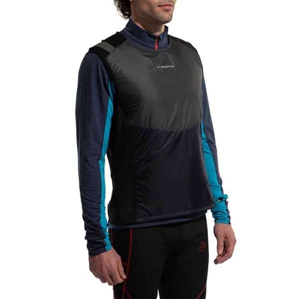 Giacche Trail Running Uomo La Sportiva Blizzard Insulated Gilet  Black/Cloud ZARV018K00G07