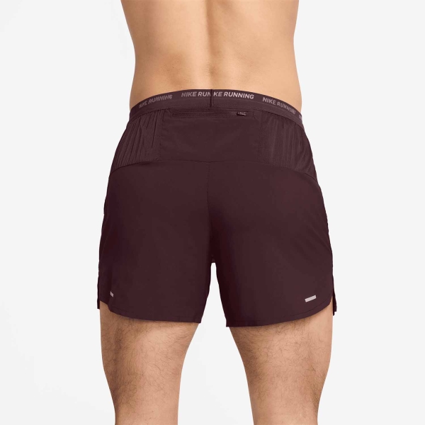 Nike Dri-FIT Stride 5in Shorts - Burgundy Crush/Black/Reflective Silver