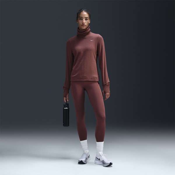 Nike Therma-FIT Element Swift Camisa - Red Sepia/Reflective Silver