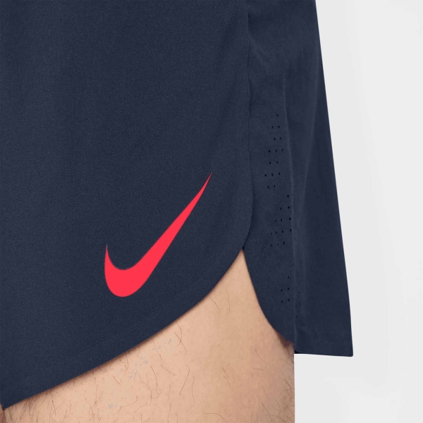 Nike Dri-FIT ADV AeroSwift 4in Shorts - Obsidian/Bright Crimson