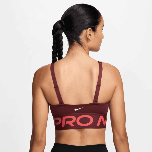 Nike Indy Plunge Reggiseno Sportivo -  Dark Team Red/Magic Ember/White