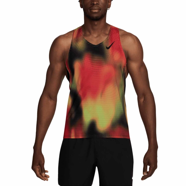 Nike Dri-FIT ADV AeroSwift Men's Running Tank - Light Crimson