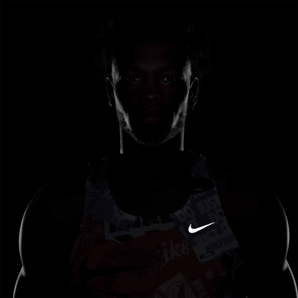 Nike Fast Run Energy Canotta - Total Orange/Reflective Silver