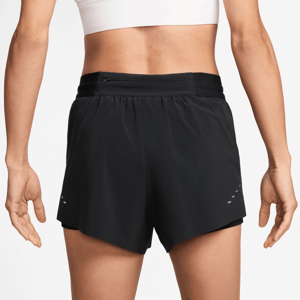 Nike Swift 2 in 1 2.5in Shorts - Black/Reflective Silver