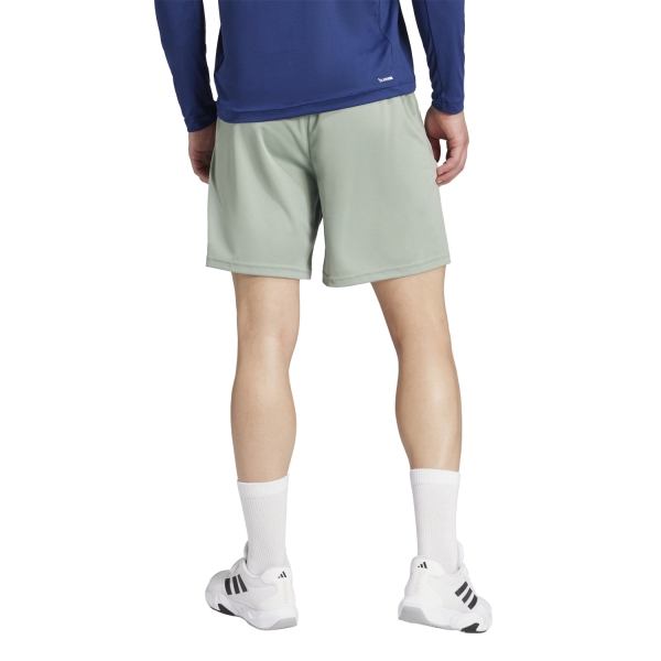 adidas AEROREADY Logo 7in Shorts - Silver Green/Collegiate Green