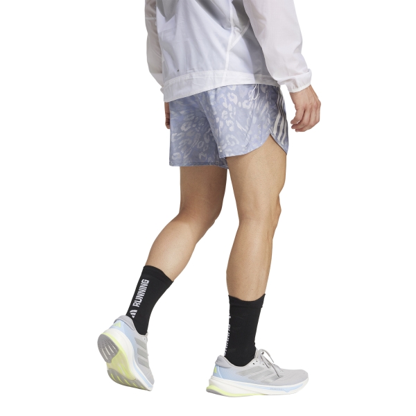 adidas OTR 3 Stripes Graphic 5in Pantaloncini - Dash Grey/Violet Tone