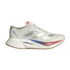 adidas adizero Boston 12 - Core White/Matte Silver/Pure Ruby