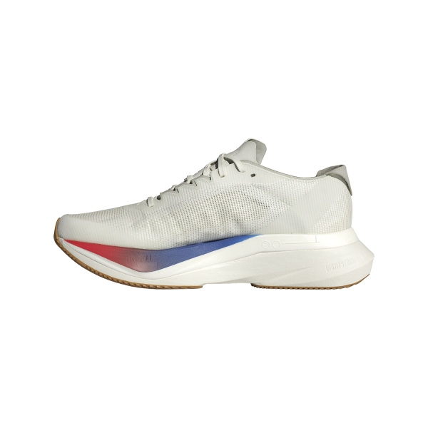 adidas adizero Boston 12 - Core White/Matte Silver/Pure Ruby