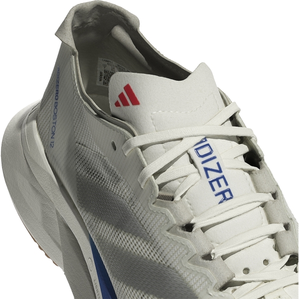 adidas adizero Boston 12 - Core White/Matte Silver/Pure Ruby