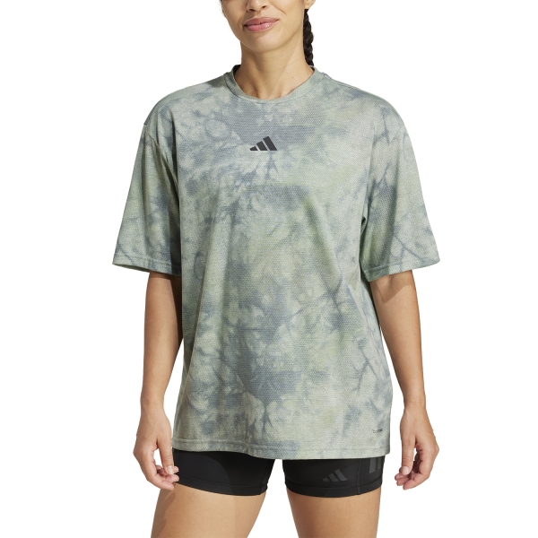 Maglietta Fitness e Training Donna adidas Club Graphic Maglietta  Wonder Silver JM4903