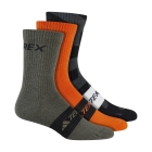 adidas Terrex Multi x 3 Socks - Olive Strata/Semi Impact Orange/Black