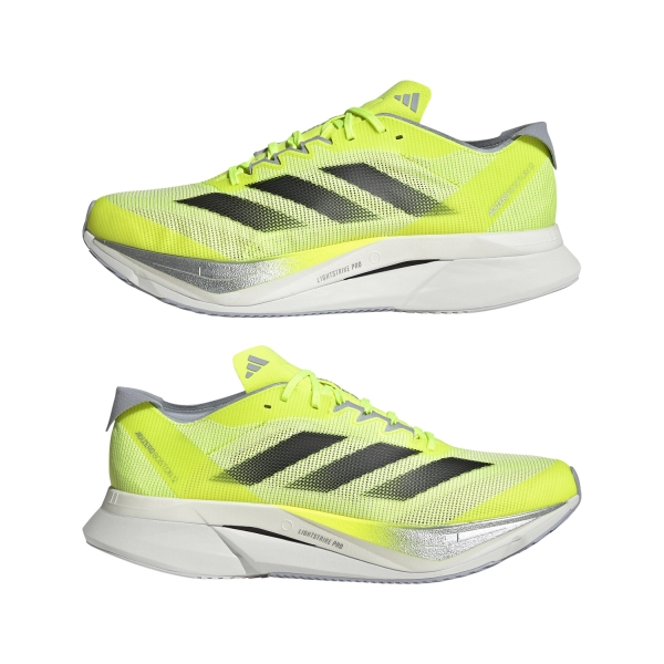 adidas adizero Boston 12 - Lucid Lemon/Core Black/Silver Metal