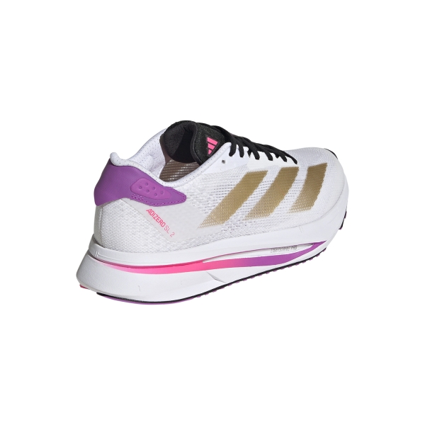 adidas adizero SL 2 - FTWR White/Gold Metal/Purple Burst