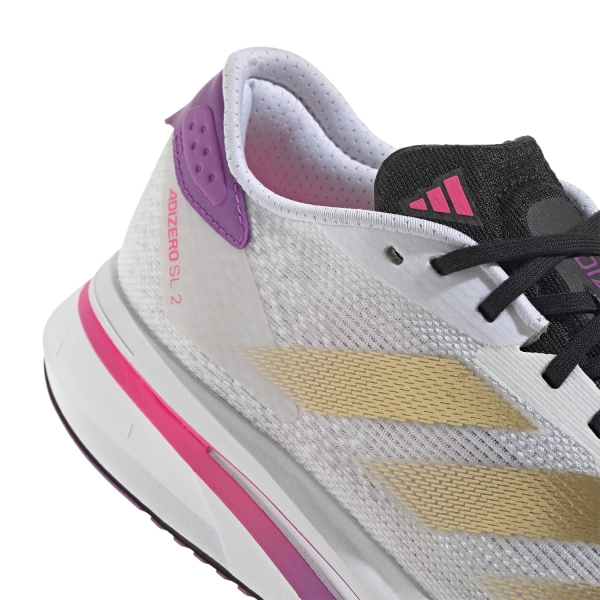 adidas adizero SL 2 - FTWR White/Gold Metal/Purple Burst