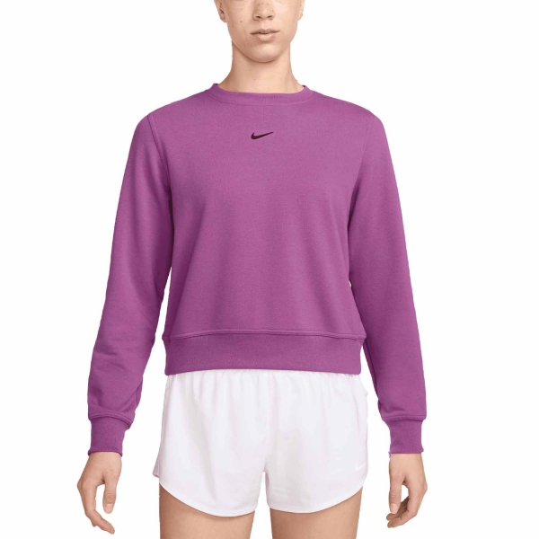 Maglia e Felpa Fitness e Training Donna Nike DriFIT One Crew Felpa  Hot Fuchsia/Black FB5125518