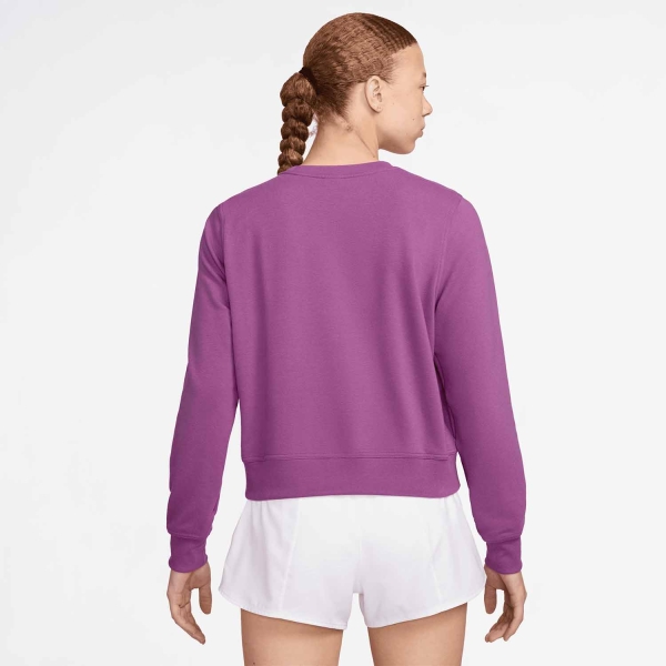 Nike Dri-FIT One Crew Felpa - Hot Fuchsia/Black