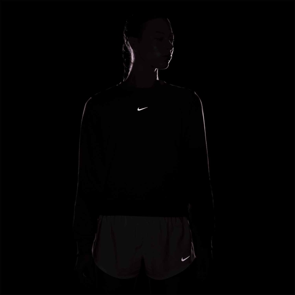 Nike Dri-FIT One Crew Felpa - Hot Fuchsia/Black