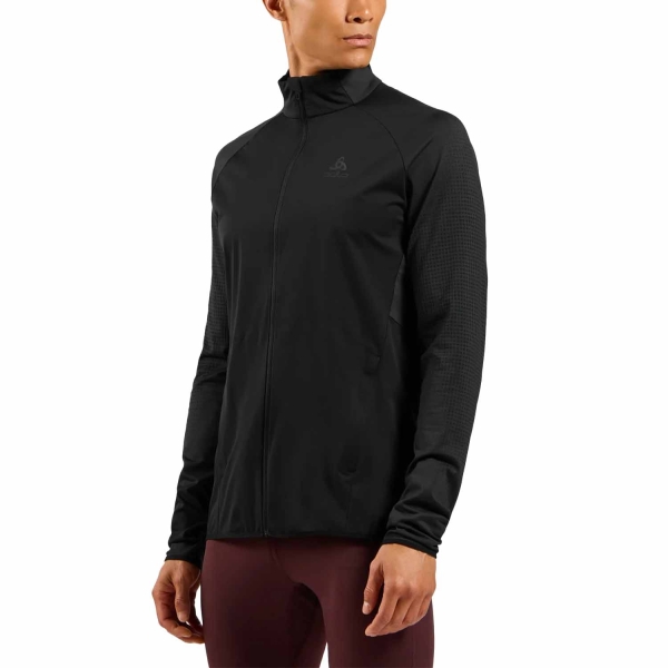 Men's Running Jacket Odlo Zeroweight Warm Hybrid Jacket  Black 31562215000