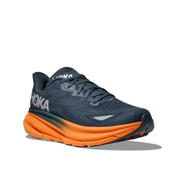 Hoka Clifton 9 GTX - Stormy Skies/Orange Zest