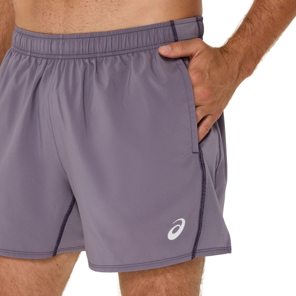 Asics Core Logo 5in Shorts - Lavender Grey