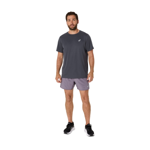 Asics Core Logo 5in Shorts - Lavender Grey