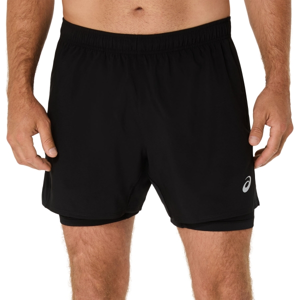 Pantaloncino Running Uomo Asics Core 2 in 1 5in Pantaloncini  Performance Black 2011D218001