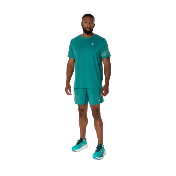 Asics Icon Logo 7in Shorts - Rainy Lake