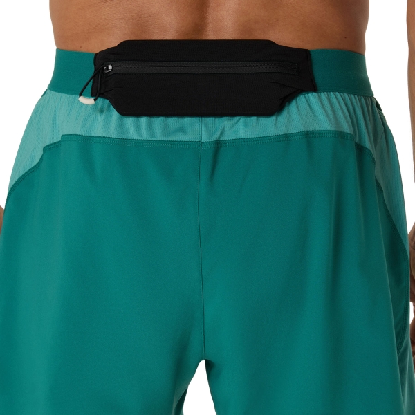 Asics Road Logo 2 in 1 5in Shorts - Rainy Lake/Light Teal