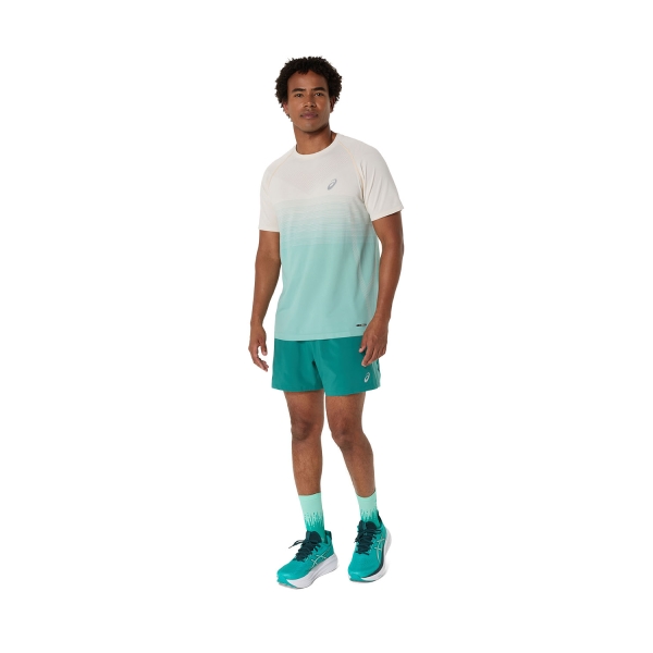 Asics Road Logo 5in Shorts - Rainy Lake/Light Teal