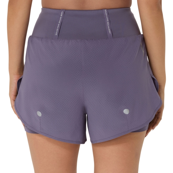 Asics Road 2 in 1 3.5in Pantaloncini - Greyish Purple