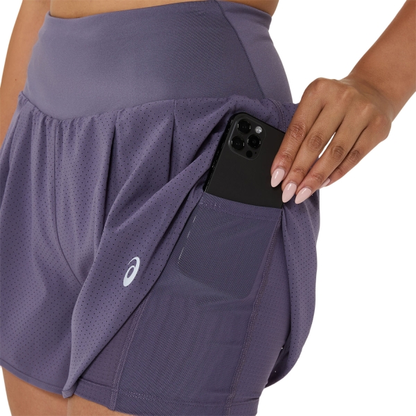Asics Road 2 in 1 3.5in Pantaloncini - Greyish Purple