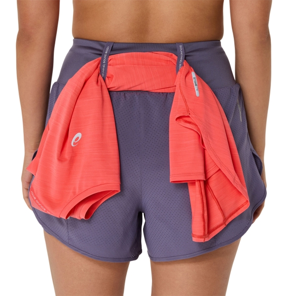 Asics Road 2 in 1 3.5in Pantaloncini - Greyish Purple