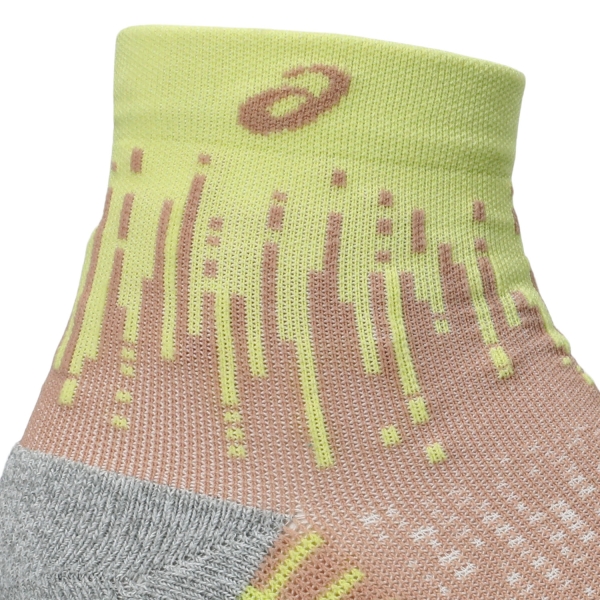 Asics Performance Quarter Socks - Neutral Pink/Huddle Yellow