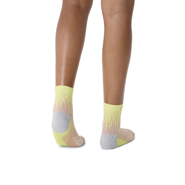 Asics Performance Quarter Socks - Neutral Pink/Huddle Yellow