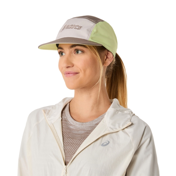 Asics Panel Gorra - Taupe Grey/Mineral Beige/Huddle Yellow