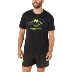 Asics Fujitrail Logo T-Shirt - P. Black/Graphic Grey/Safety Yellow