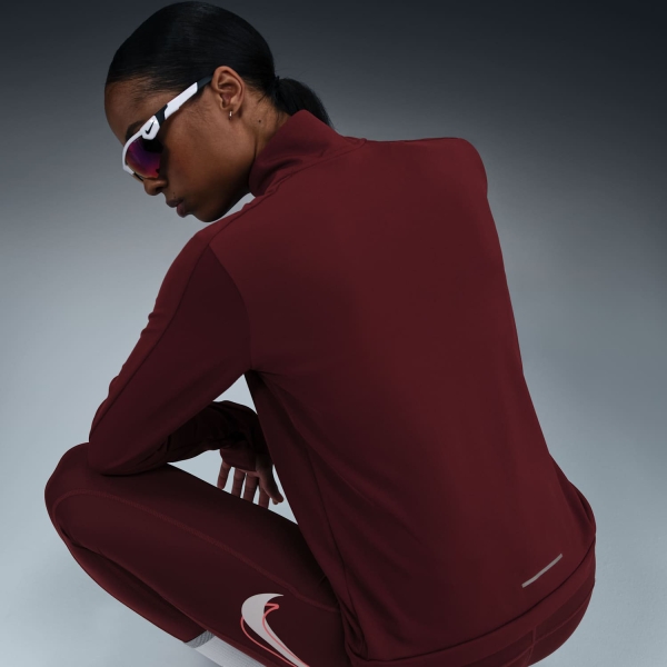 Nike Dri-FIT Pacer Camisa - Dark Team Red/Reflective Silver