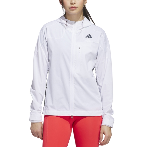 Giacca Running Donna adidas adizero Giacca  White JC6645