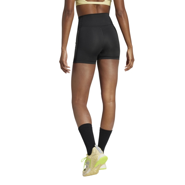 adidas Optime 3 Stripes 4in Shorts - Black