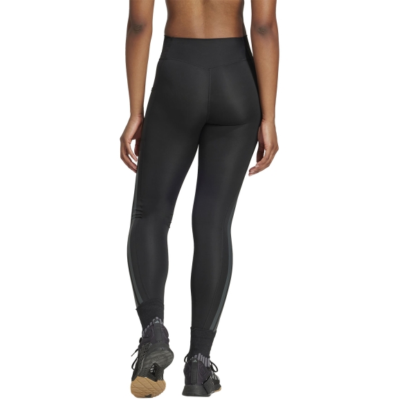 adidas Optime 3 Stripes Tights - Black