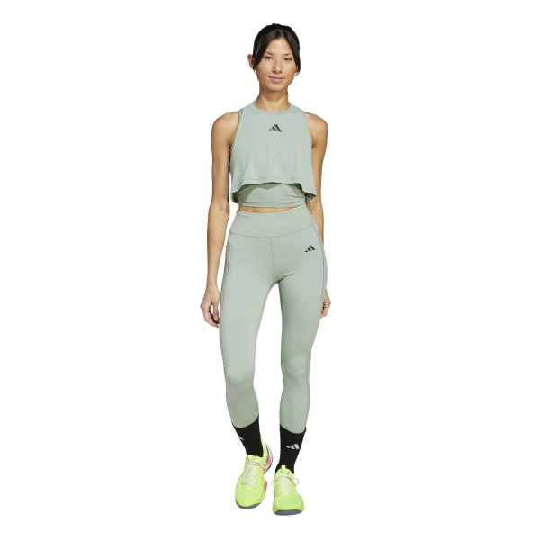 adidas Cool Intensity 2 in 1 Top - Silver Green