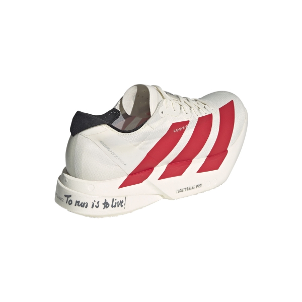 adidas adizero adios Pro 4 - Off White/Better Scarlet/Core Black