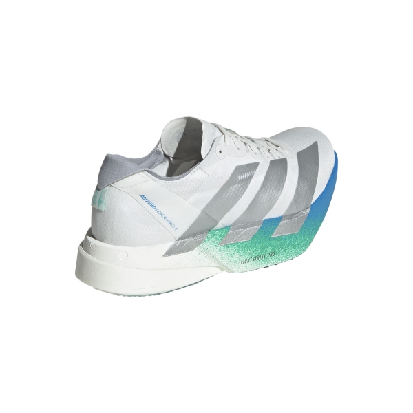 adidas adizero adios Pro 4 - Crystal White/Matte Silver/Glory Green