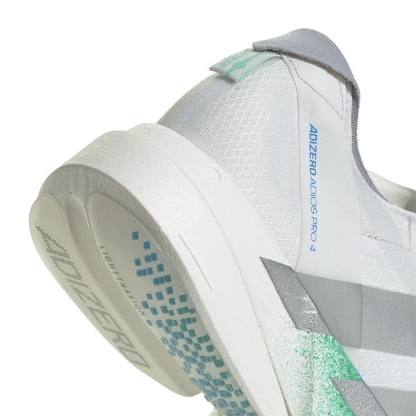 adidas adizero adios Pro 4 - Crystal White/Matte Silver/Glory Green